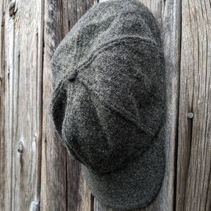 Wool Men's Cap With Ear Flaps, Gray, Size Large. Made in the USA!! 🇺🇲